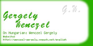 gergely wenczel business card